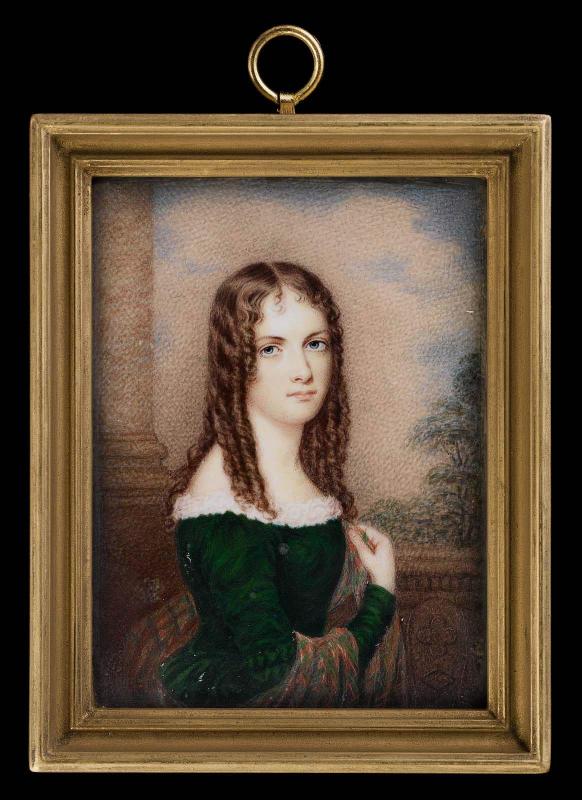 Young Woman in a Plaid Shawl