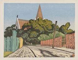 Street Scene with Church