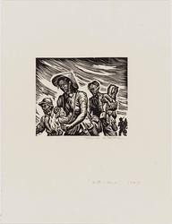 Beginning of the Evacuation (Hikiage no tabi e), from the series Traveling to the Homeland (Sokoku e no tabi), also called Refugees