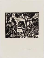 Passing through a Manchurian Village (Manjin buraku o tôru), from the series Traveling to the Homeland (Sokoku e no tabi), also called Refugees