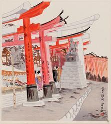 Inari Shrine at Fushimi (Fushimi Inari), from the series Collection of Eight Famous Places in Kyoto (Kyô meisho hasshû)