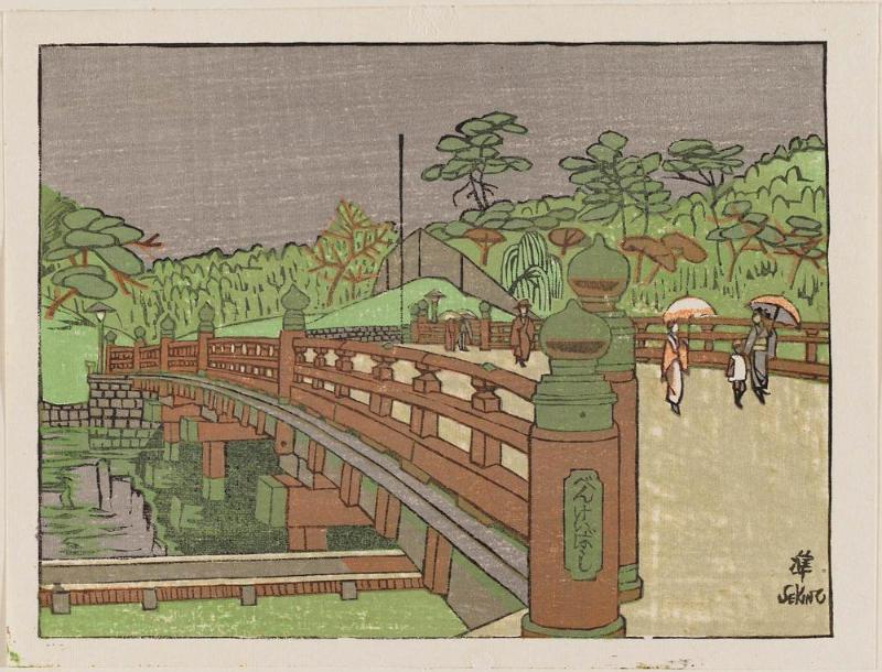 Benkei Bridge at Akasaka-mitsuke (Akasaka-mitsuke Benkei-bashi), from the series Recollections of Tokyo (Tokyo kaiko zue)
