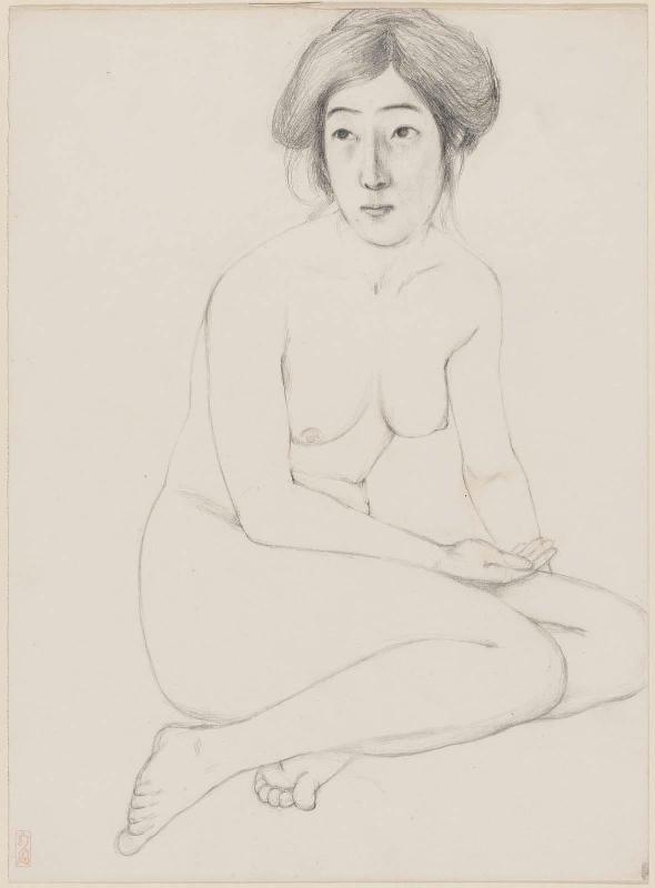 Nude Figure of Seated Woman