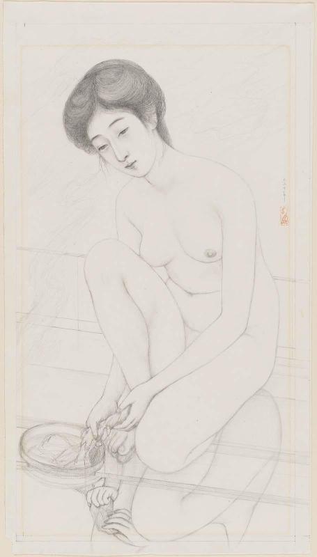 Nude Figure of Woman with Basin