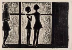 Three Girls in Front of a Window