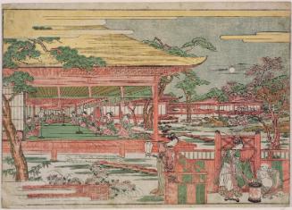 Perspective Picture of the Concert of Ushiwakamaru and Jôruri-hime (Uki-e jûnidan kangen no zu)