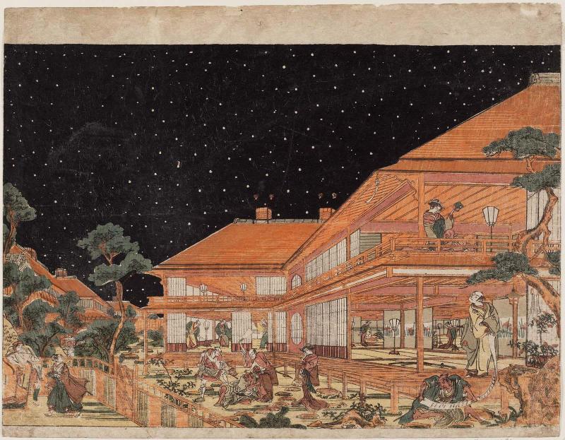 Act VII (Shichidanme), from the series Perspective Pictures of the Storehouse of Loyal Retainers (Uki-e Kanadehon Chûshingura)