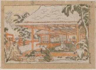 The Disguised Regent and the Potted Trees (Saimyô-ji), No. 3 from the series Chinese and Japanese Scenes (Tôwa keiseki)