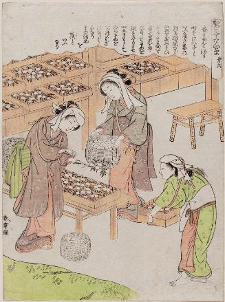 No. 6, from the series Silkworm Cultivation (Kaiko yashinai gusa)