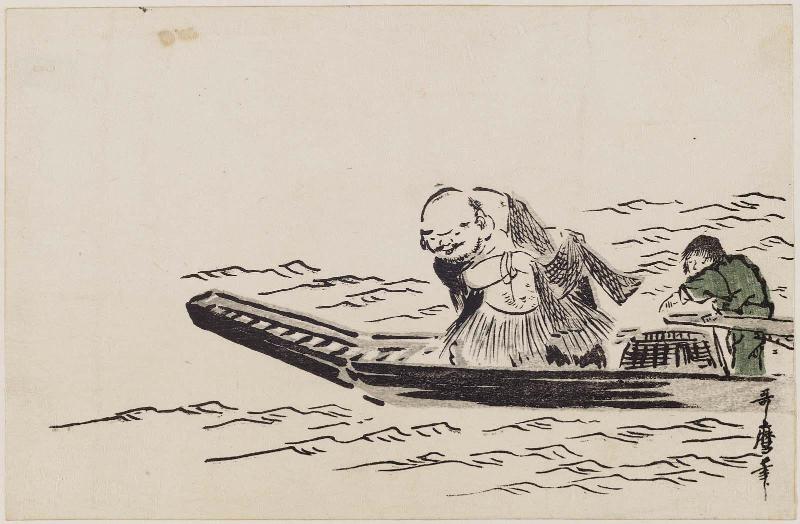 Hotei Fishing with a Net