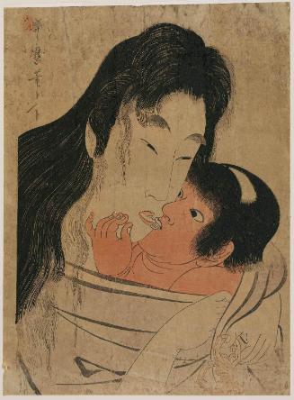 Kintarô and Yamauba Kissing