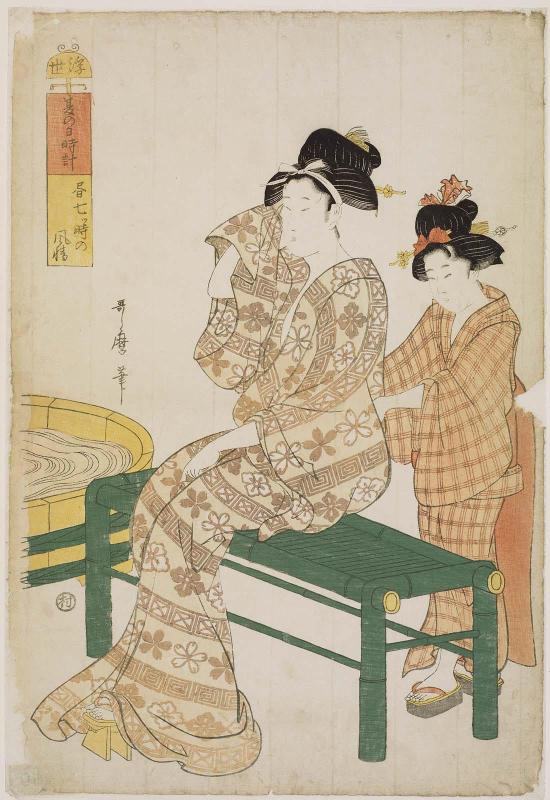 Elegance at Four in the Afternoon (Hiru nanatsu no toki no fûzei), from the series The Sundial of Summer in the Floating World (Ukiyo natsu no hidokei)