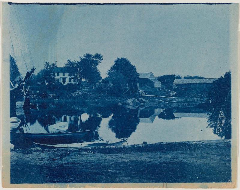Ipswich River, White House and Barns on Far Side (variant)