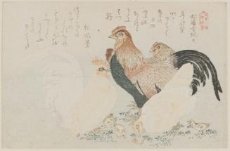Chickens, from the series A Set of Five Prints (Goban no uchi)