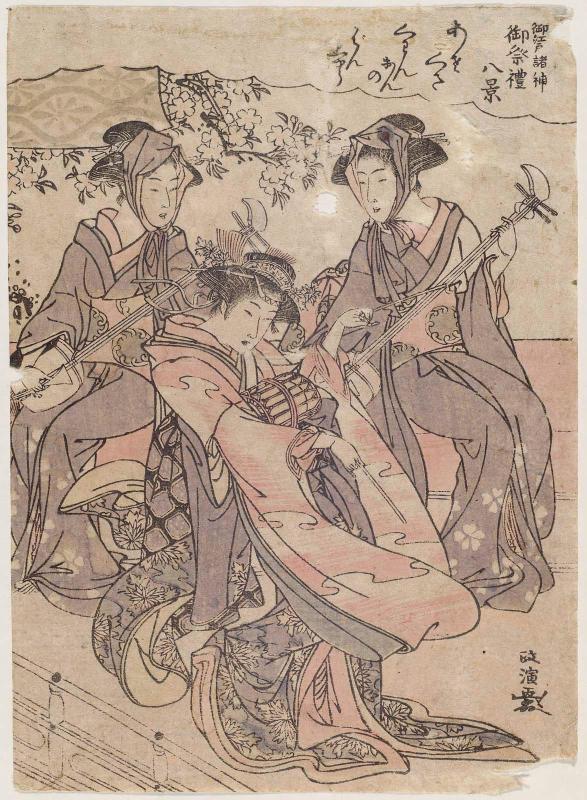 Evening Bell at the Kannon Temple in Asakusa (Asakusa Kannon no banshô), from the series Eight Views of the Festivals of Various Deities in Great Edo (Oedo shojin gosairei hakkei)