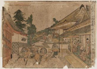 Act II (Nidanme), from the series Perspective Pictures of the Storehouse of Loyal Retainers, a Primer (Uki-e Kanadehon Chûshingura)