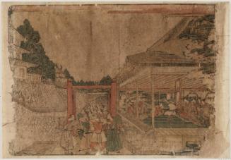 Act IV (Yodanme), from the series Perspective Prints of the Storehouse of Loyal Retainers, a Primer (Uki-e Kanadehon Chûshingura)