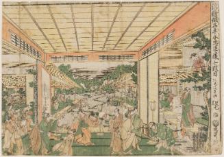 Act VII (Shichidanme), from the series Perspective Pictures of the Storehouse of Loyal Retainers, a Primer (Uki-e Kanadehon Chûshingura)