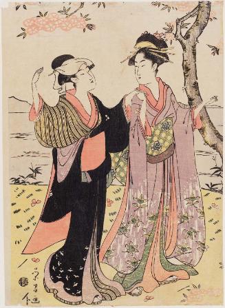Women Viewing Cherry Blossoms