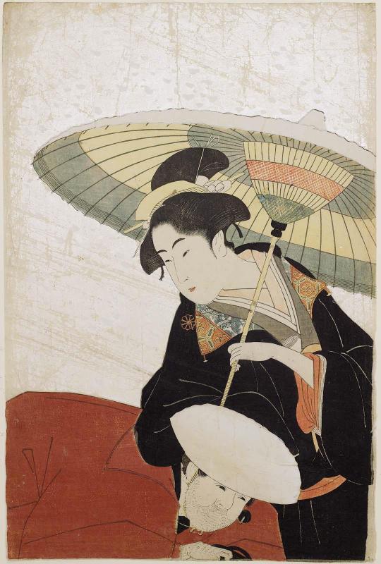 Woman and Servant in Snow