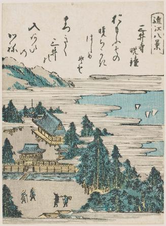 Evening Bell at Mii-dera Temple (Mii banshô), from the series Eight Views of Ômi (Ômi hakkei)
