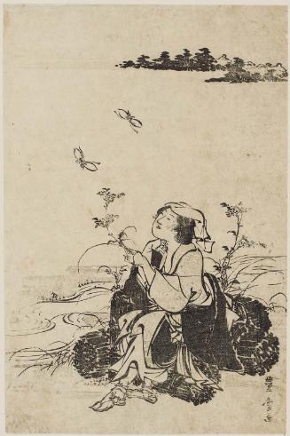 Woman of Ôhara and Butterflies
