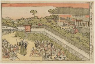 Act IV (Yodanme no zu), from the series Perspective Pictures of the Storehouse of Loyal Retainers (Uki-e Chûshingura)