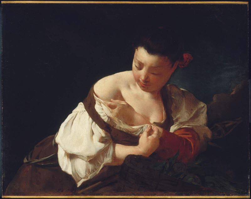 Peasant Girl Catching a Flea