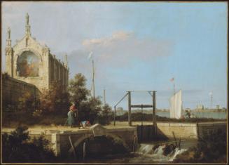 Capriccio: A Sluice on a River with a Chapel