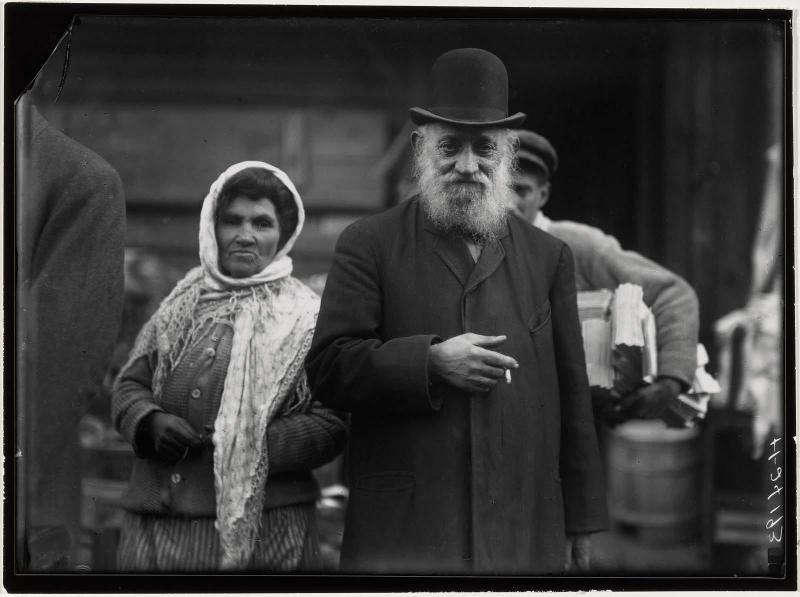 Bearded Man and Woman with Wig and Shawl