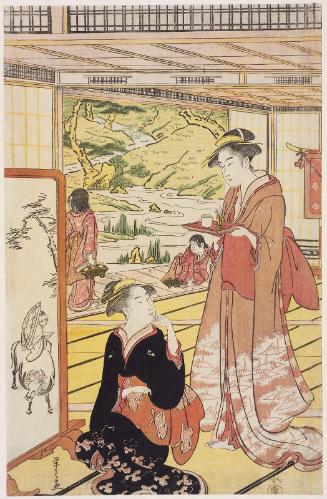 Women in a Mansion with a Garden