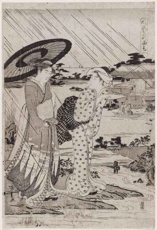 Praying for Rain (Amagoi), from the series Fashionable Versions of the Seven Komachi (Fûryû nana Komachi)