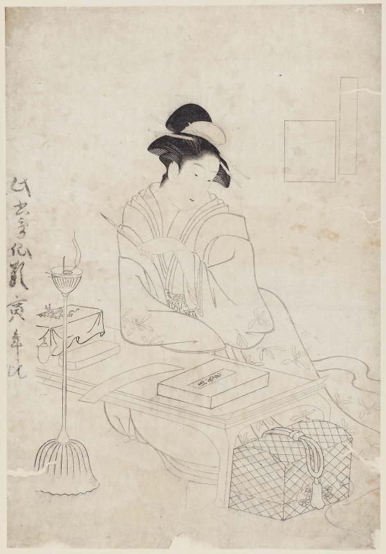 Kisen Hôshi, from the series The Six Poetic Immortals in Fashionable Guise, No. 2 (Fûryû yatsushi Rokkasen, sono ni)