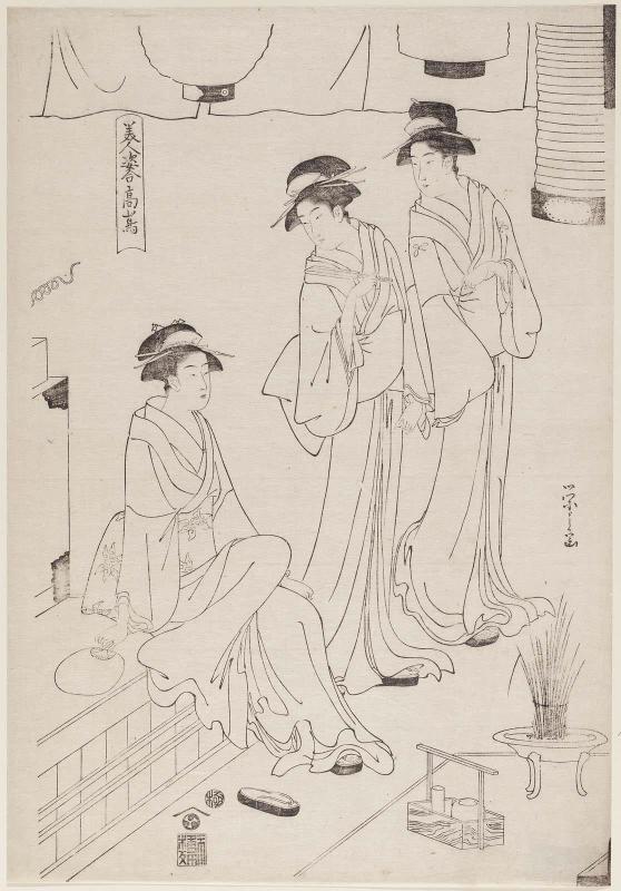 The Takashima Teahouse, from the series Comparisons of Beauties (Bijin sugata awase)