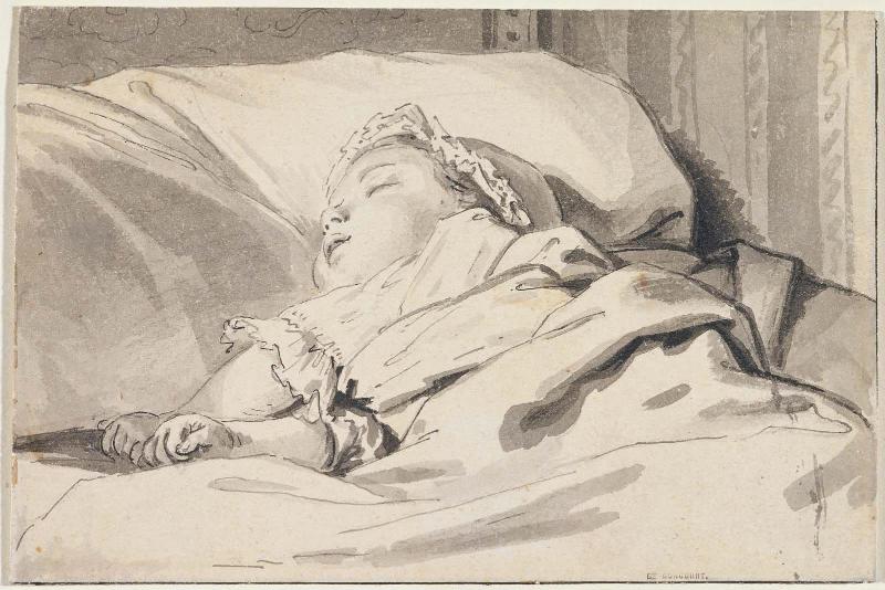 The Artist's Daughter Asleep (facing left)