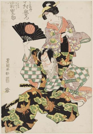 Actors Nakamura Utaemon III as Kumagai Jirô and Sawamura Tanosuke II as Kumagai's Wife (Tsuma) Sagami