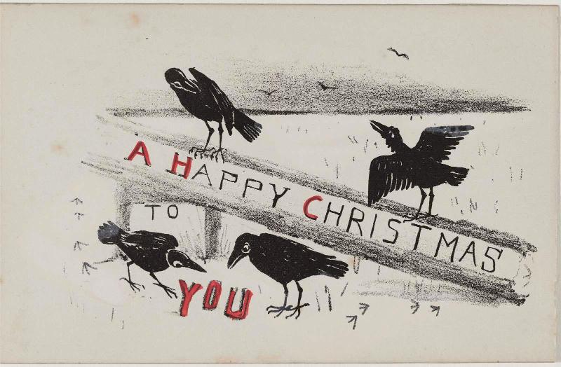 Four Crows by a Fence ("A Happy Christmas to You")