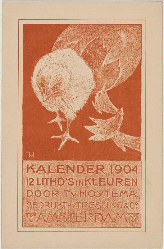 1904 Calendar Announcement (Chick Getting Out of Shell)