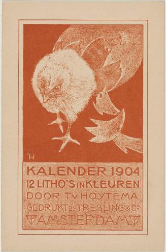 1904 Calendar Announcement (Chick Getting Out of Shell)