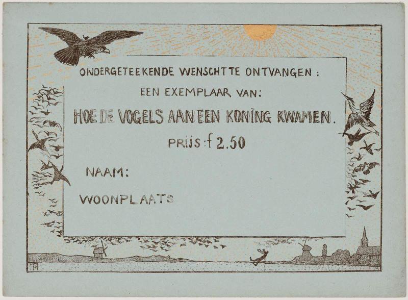 Order Form for Hoe de Vogels aan een Koning kwamen