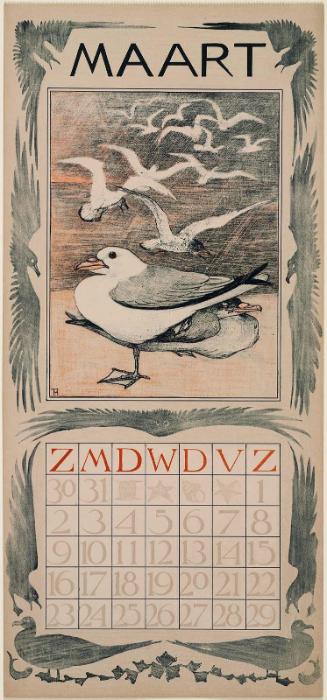 Gulls on the Shore (1902 Calendar: March)