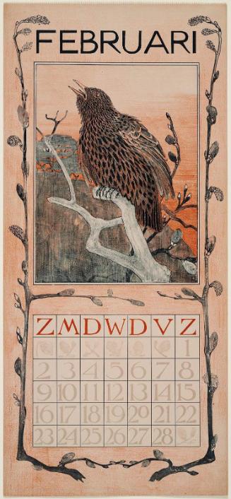 Starling Singing (1902 Calendar: February)