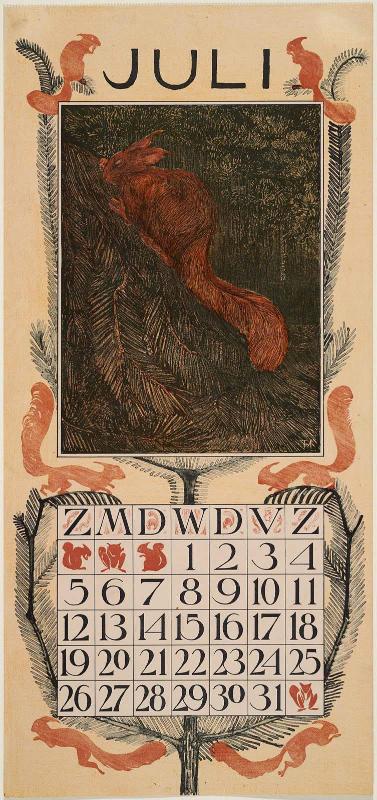 Squirrel (1903 Calendar: July)