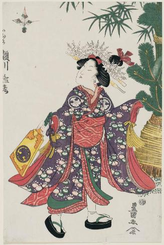 Actor Segawa Rokô IV as a Kamuro at New Year
