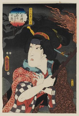 Actor Iwai Hanshirô VI as Rikijirô's Wife Hikite, from the series The Book of the Eight Dog Heroes (Hakkenden inu no sôshi no uchi)