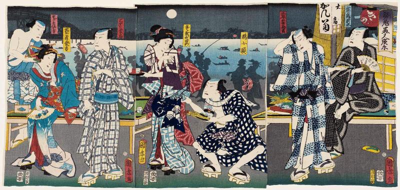 Night Scene in Edo: Actors