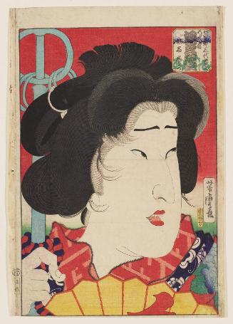 Actor Bandô Mitsugorô V [sic; =VI], Poetry Name Shûka, as the Geisha Miyokichi