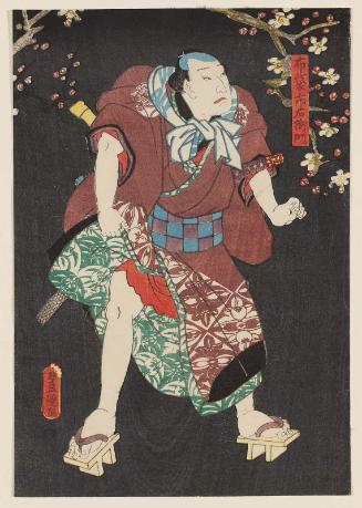 Actor Arashi Rikan III as Hotei Ichiemon, from an untitled pentaptych of the Five Manly Men (Gonin otoko)