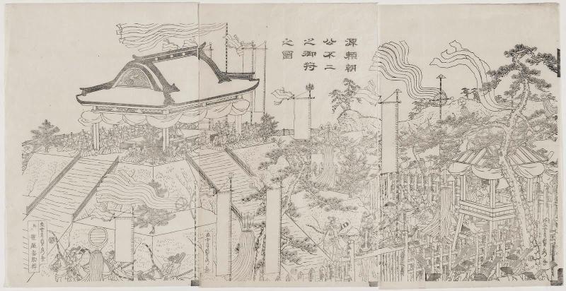 Lord Minamoto Yoritomo's Hunt at Mount Fuji (Minamoto Yoritomo kô Fuji no okari no zu)