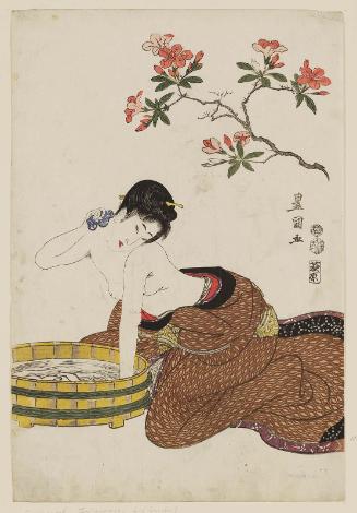 Azaleas: Woman Washing Her Neck, from an untitled series of beauties and flowers